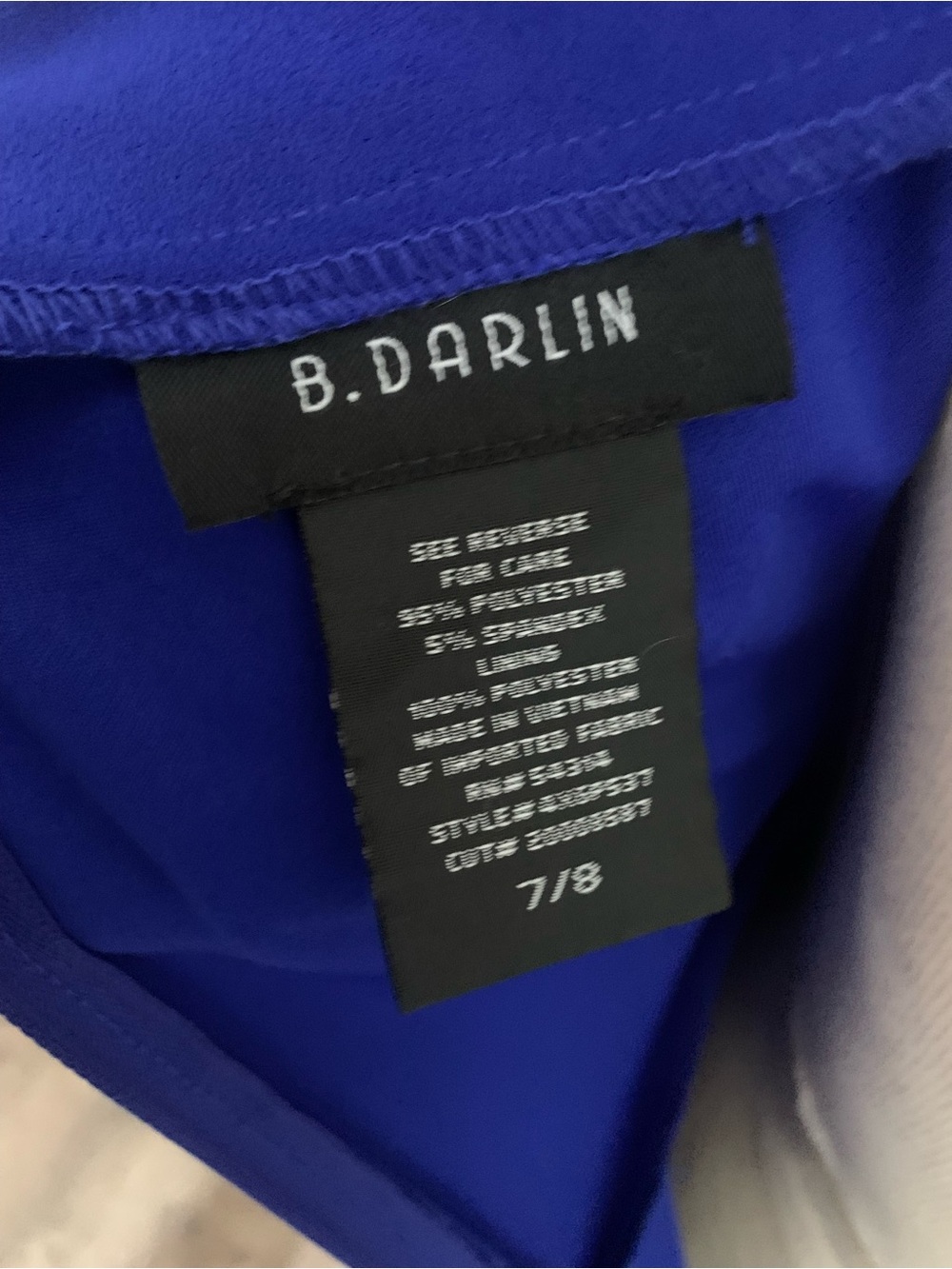 B. Darlin blue dress with pockets size 7/8 - Picture 6 of 10